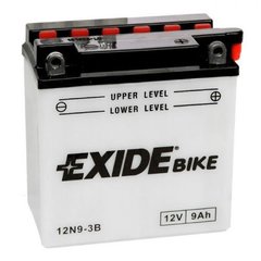 EXIDE 12N9-3B Акумулятор 9 А/ч, 85 А, (-/+), 135х75х139 мм