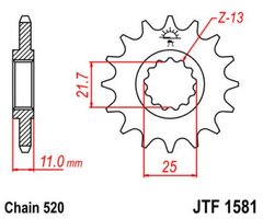 JT JTF1581.16 - Звезда передняя