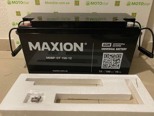 Аккумуляторная батарея MAXION AGM MXBP-OT 150 - 12, 12V, 150 Ah Black