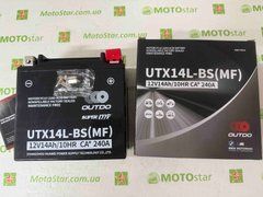 Outdo 14 Ah YB14L-BS (YB14L-B2) MF 14 А/ч, 240 А, (-/+), 134х89х166 мм
