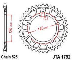 JT JTA1792.43 - Звезда задняя легкосплавная