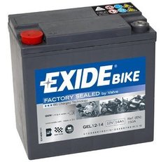 GEL12-14 - EXIDE - Аккумулятор 14AH / 150A 12V GEL, FACTORY SEALED
