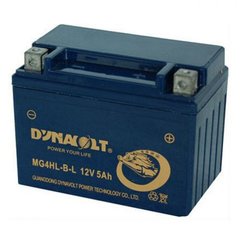 DYNAVOLT MG4HL-B-L Мото аккумулятор 5 А/ч, 70 А, 120х71х91 мм
