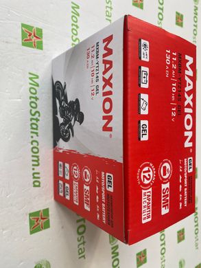 Акумулятор для мототехніки MAXION MXBM-YTZ14S Gel (+/-) 130A 12V, 11,2Ah, 150x87x110 мм, вага 3,55кг