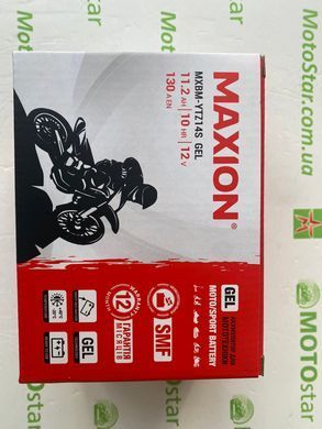 YTZ14S MAXION (GEL) Мото аккумулятор гелевый, 12V, 11,2Ah, 150x87x110 мм