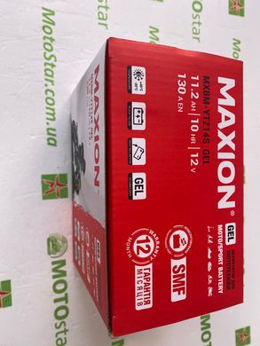 YTZ14S MAXION (GEL) Мото акумулятор гелевий, 12V, 11,2Ah, 150x87x110 мм