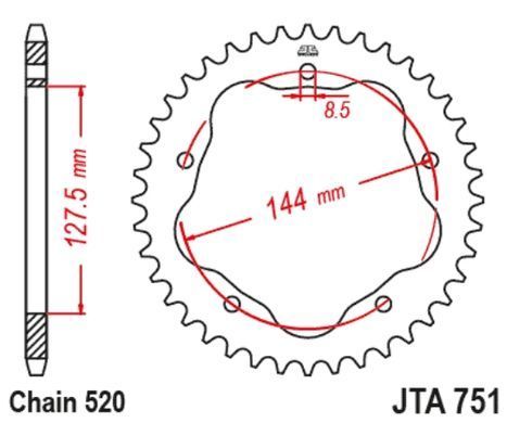 JT JTA751.42 - Звезда задняя легкосплавная