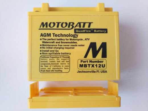 Motobatt MBTX12U Акумулятор 14 A/ч, 210 A, 151x87x130 мм