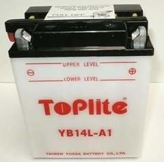 Мотоакумулятор TOPLITE YB14L-A1 12V, 14Ah, д. 135, ш. 91, в.167, обсяг 0,8, вага 4,5 кг, без електроліту