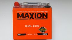 12N9L-BS MAXION (DS-iGEL), гелевий акумулятор з вольтметром 12V, 9Ah, 137x76x134 мм
