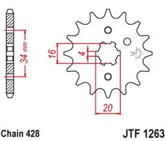 JTF1263,16 Передня зірочка