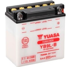 YUASA YB9L-B Мото аккумулятор 9Ah, 115 А, (-/+), 12V, 135x75x140 мм