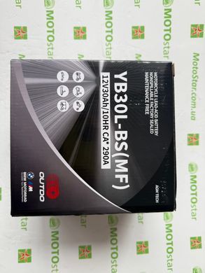 Аккумулятор Outdo YB30L-BS (MF) 30Ah/10HR CA*290A (YTX30L-BS) AGM Tech, 166x126x175 мм