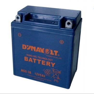 DYNAVOLT MG5-3B Мото аккумулятор 5 А/ч, 70 А, 120х60х128 мм
