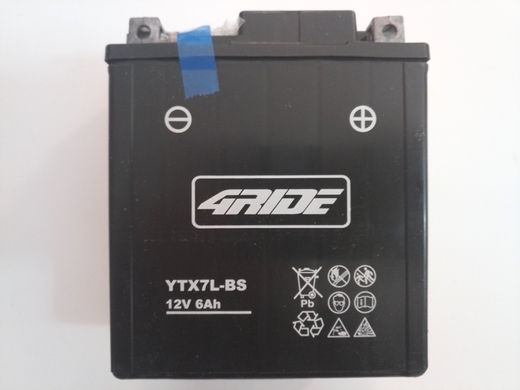YTX7L-BS 4 RIDE Акумулятор, AGM  12В 6Ah 90А R+ 114x71x131 мм