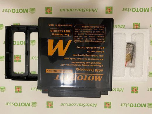 Motobatt MBTX30U Мото акумулятор 32 А/ч, 385 А, (+/-)(-/+), 166х126х175 мм