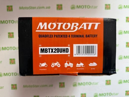 Motobatt MB MBTX20UHD Мото аккумулятор 21 A/ч, 310 A, (+/-)(-/+), 175x87x155 мм