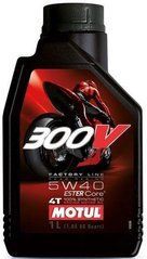 Олива Motul 300V 4T FACTORY LINE ROAD RACING SAE 5W40, 1 литр, (836011, 104112)