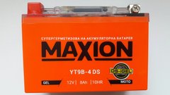 YT9B-4 MAXION (DS-iGEL), гелевый аккумулятор с вольтметром 12V, 8Ah, 150x70x105 мм