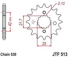 JTF513,16RB Передня зірочка