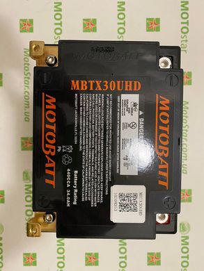 Motobatt MB MBTX30UHD Мото акумулятор 32 A / ч, 390 A, (+/-) (- / +) ,, 166x126x175 мм
