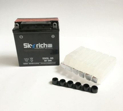 Акумулятор Skyrich 12N5L-BS 12V, (-/+) 5Ah, 65 А, 120x61x127  мм, вес 1.9кг