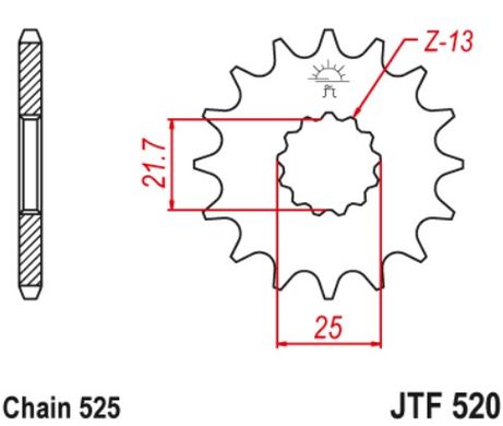 JTF520,16RB Звезда передняя
