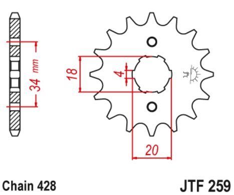 JTF259,17 Звезда передняя
