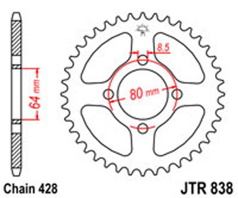 JT JTR838.45  - Звезда задняя