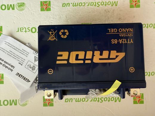 Аккумулятор YT12A-BS 4RIDE GEL 12В 10Ah 145А L+ 151x87x105 мм, вес 3,4кг