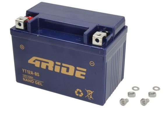 Аккумулятор YT12A-BS 4RIDE GEL 12В 10Ah 145А L+ 151x87x105 мм, вес 3,4кг