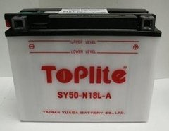 Мотоакумулятор TOPLITE Y50-N18L-A 12V,20Ah,д. 206, ш. 92, в.160, объем 1,47 , вес 4,27 кг,без электролита