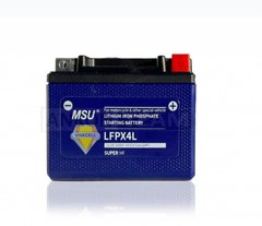 Moto акумулятор посилений "MSU" LFPX4L Lithium-Iron 64WH, 12V, 113x70x85 мм 4ah, 50 A, (ytx4l-bs, ytz5s)