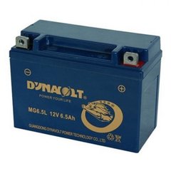 DYNAVOLT MG6.5L Мото аккумулятор 6,5 А/ч, 70 А, 139х66х101 мм ( YTX6.5L-BS)