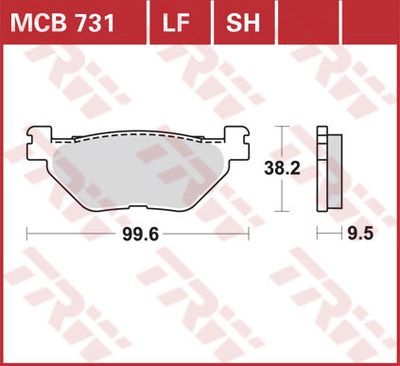 LUCAS MCB731SH - Тормозные колодки задние