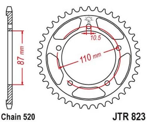 JT JTR823.39 - Звезда задняя