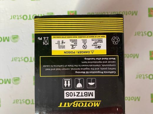 Motobatt MBTZ10S Мото акумулятор 8,6 A/ч, 165 A, 151x87x95 мм 2,9 кг