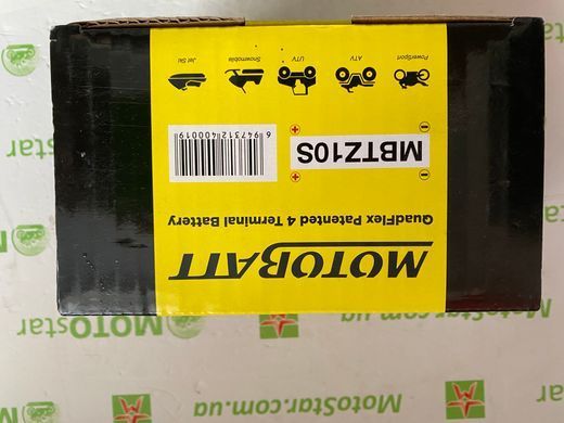 Motobatt MBTZ10S Мото акумулятор 8,6 A/ч, 165 A, 151x87x95 мм 2,9 кг
