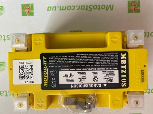 Motobatt MBTZ10S Мото акумулятор 8,6 A/ч, 165 A, 151x87x95 мм 2,9 кг