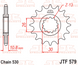 JTF579,17RB Звезда передняя YAMAHA FJ, FZ1, FZS, MT-01, RD, RZ, XJR, YZF-R1 500-1670 1984-2017