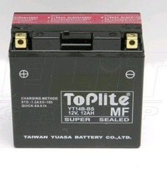 Мотоакумулятор TOPLITE YT14B-BS 12V,12Ah,д. 152, ш. 70, в.145, электролит в к-те, вес 4,5 кг