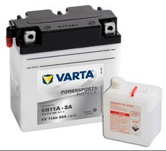 VARTA 6N11A-3A, 012014008 Аккумулятор 11 А/ч, 80 А, (-/+), 12V 122х61х135 мм