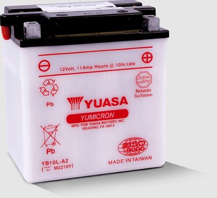 YUASA YB10L-A2 Акумулятор 11 А/ч, 160 А, (-/+), 135х90х145 мм