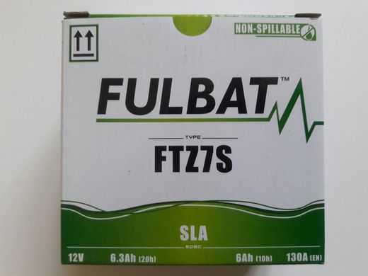 FTZ7S Fulbat Мото акумулятор 6,3 А/ч, 130 А, (-/+), 113х70х105 мм