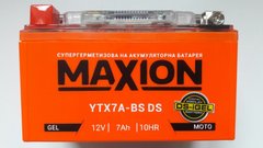 YTX7A-BS MAXION (DS-iGEL), гелевий акумулятор з вольтметром 12V, 7Ah, 150x87x94 мм
