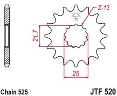 JT JTF520.17 - Звезда передняя
