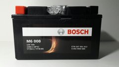 Мотоакумулятор BOSCH-M6008 0 092 M60 080 12V, 6,5Ah, д. 150, ш. 65, в.94, електроліт в к-ті, вага 2,7 кг