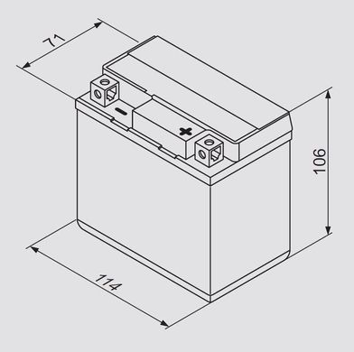 Мото аккумулятор YTX5L-BS, YTX5L-4, BOSCH 0092M60040, M6 AGM, 12V 4AH 30A