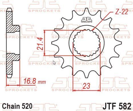 JTF582,16RB Передня зірочка YAMAHA XJ, XJR 400/600 1992-2003
