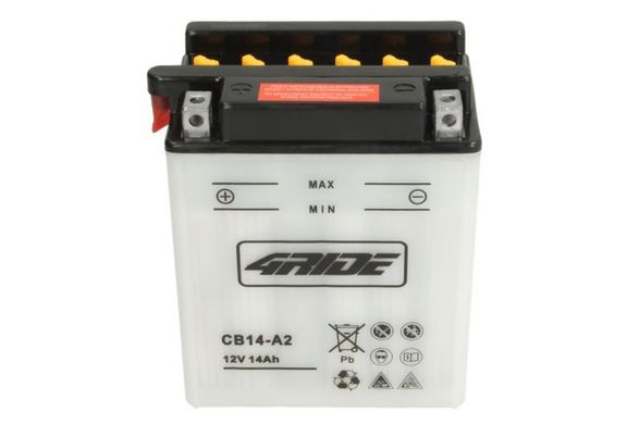 Аккумулятор 4 RIDE СB14-A2 14 А/ч, 190 А, (+/-), 136x91x168мм, вага 4,6кг (YB14-A2)